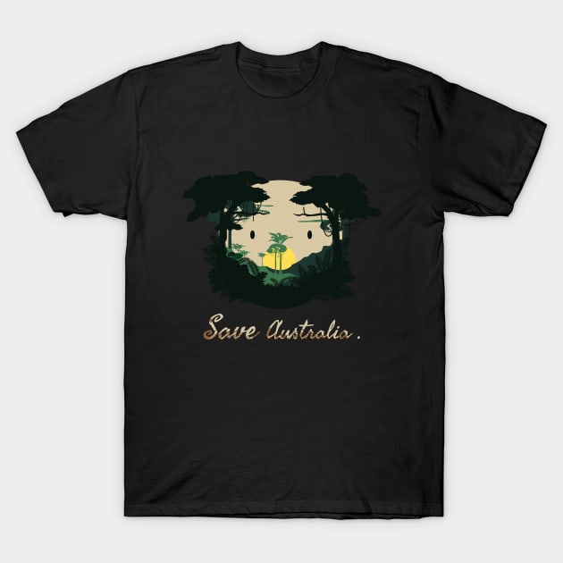 Koala save australia T-Shirt by Giraroad